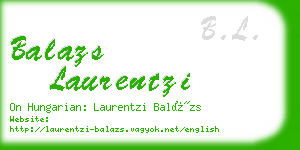 balazs laurentzi business card